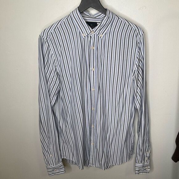 Scotch & Soda Stripe Button Down Shirt - Picture 1 of 9